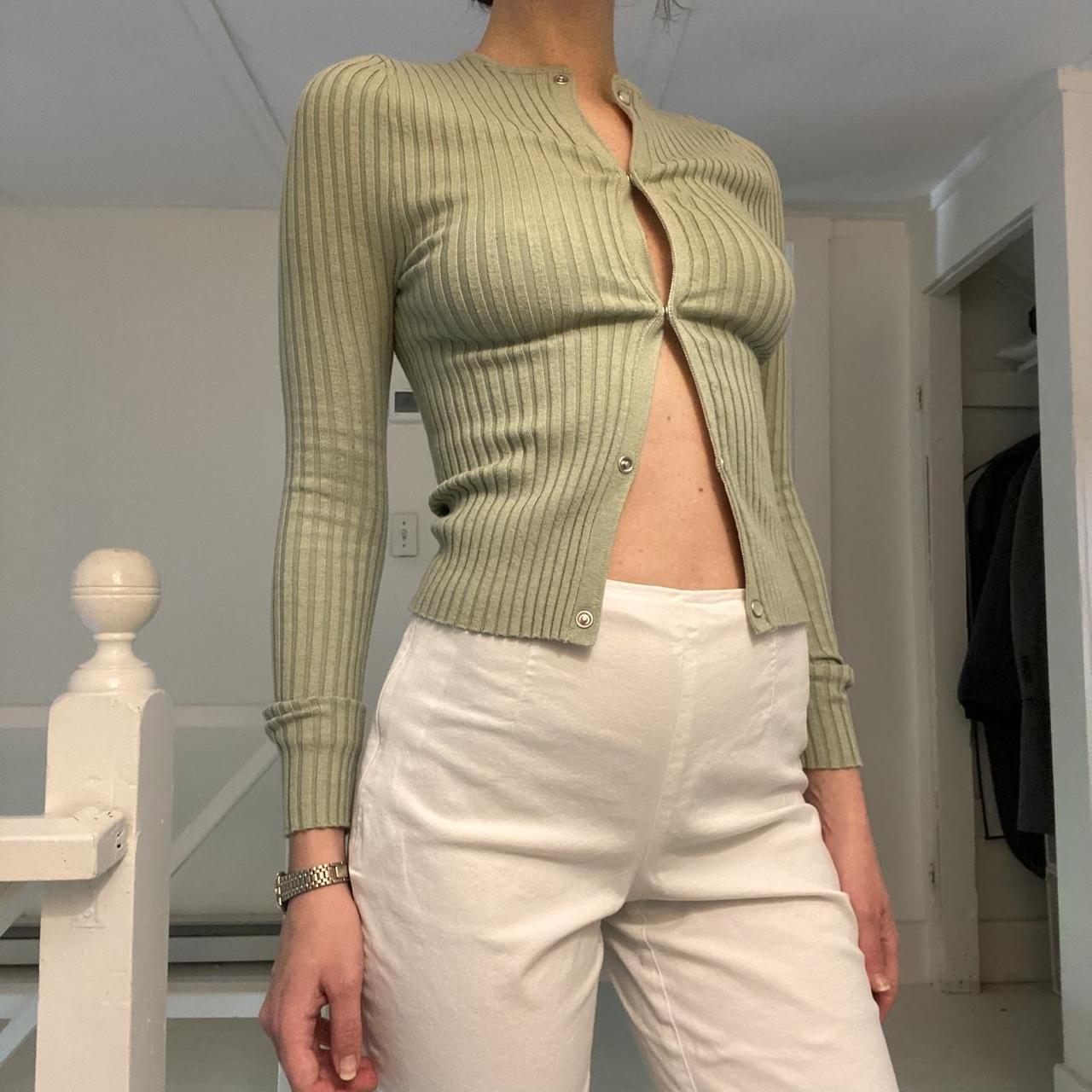 Giu Giu Nonna Pearl Cardigan in Clay Size M