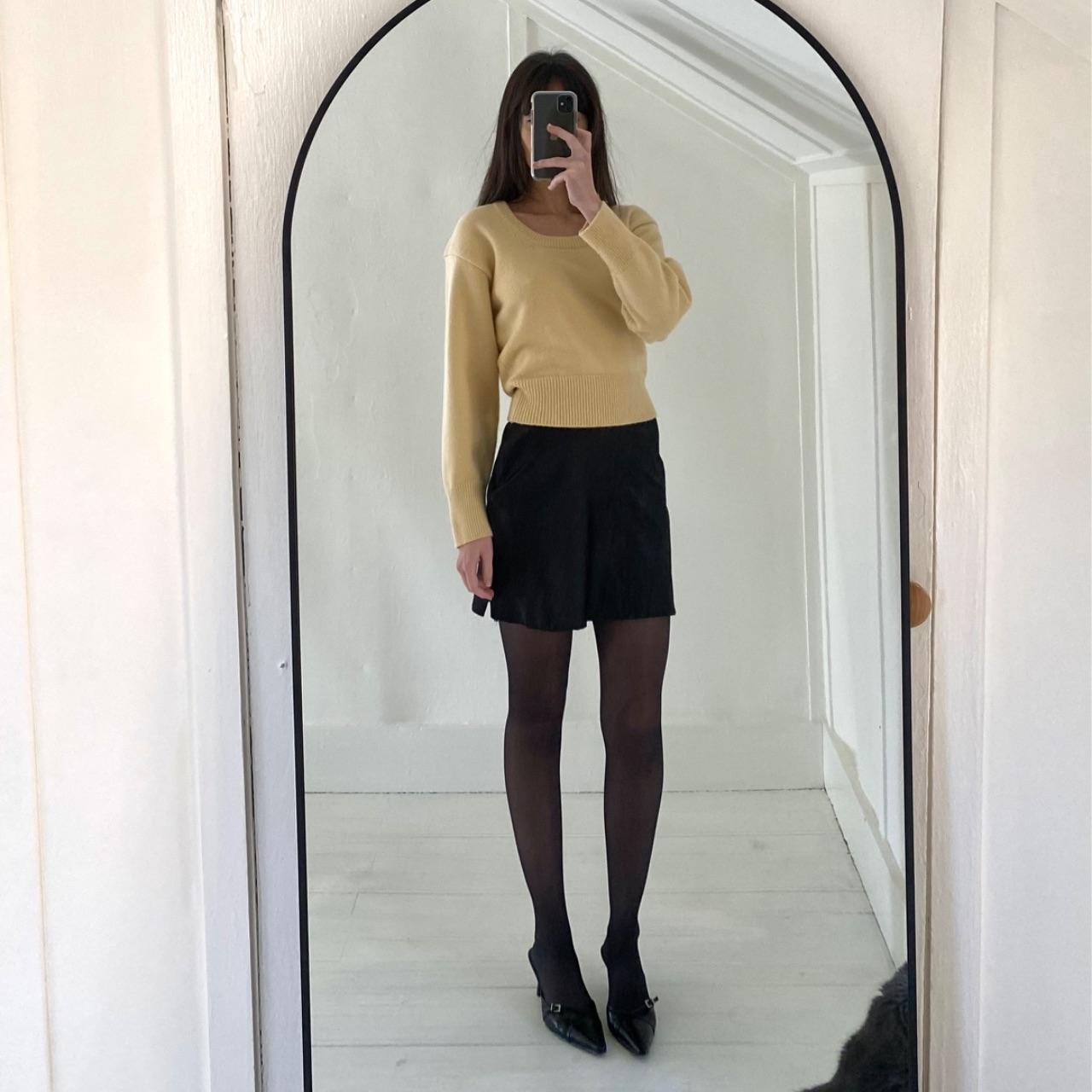 Blossom Wool Cashmere Knit Scoop Neck Sweater Size S