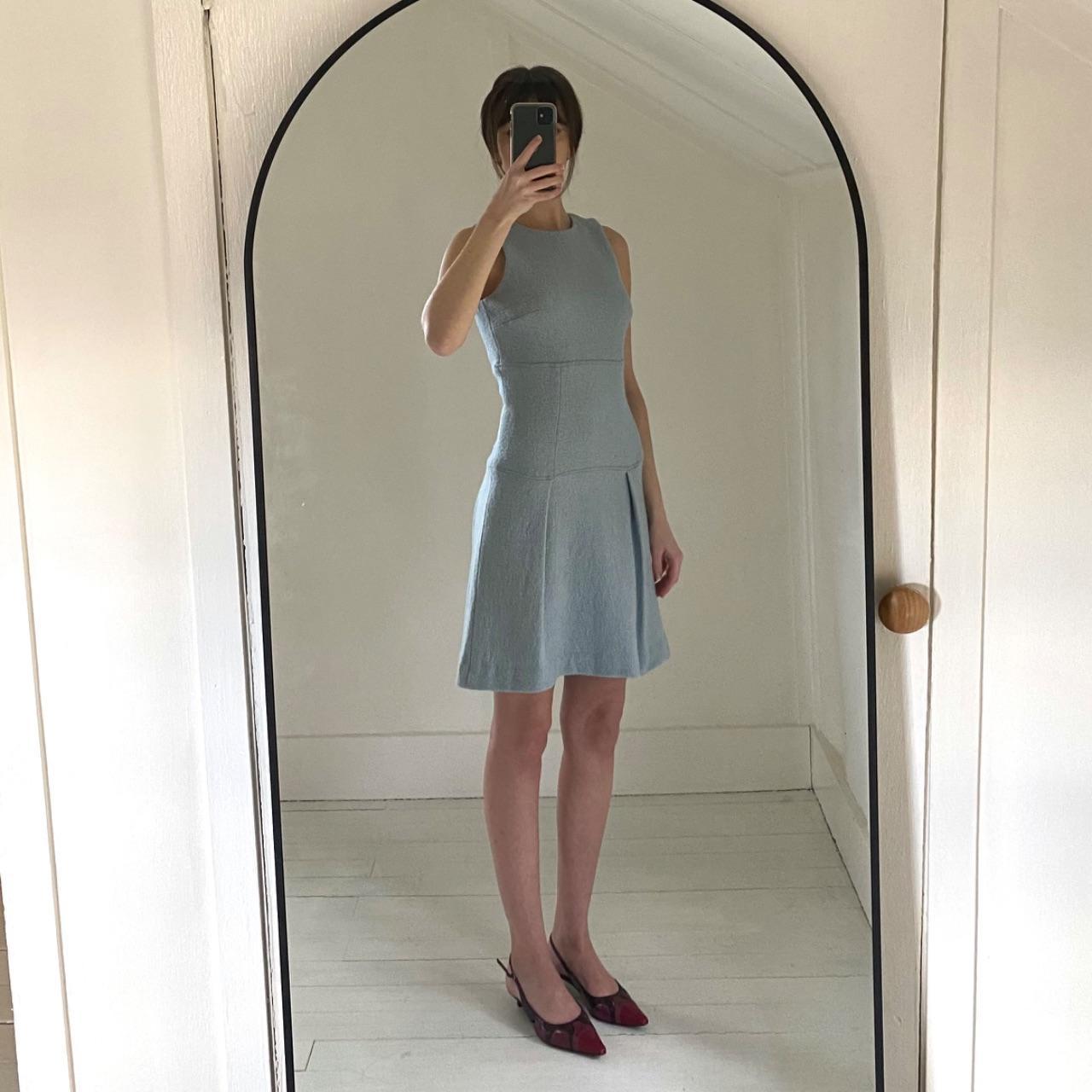 Ann Taylor Vintage Y2K Wool Drop Waist Mini Dress Size 0P
