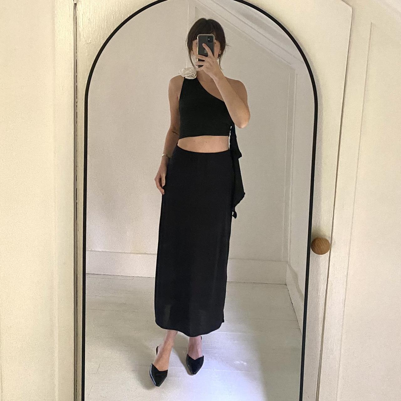 Lovers and Friends Cordelia Rosette One Shoulder Top Black & White Size XS