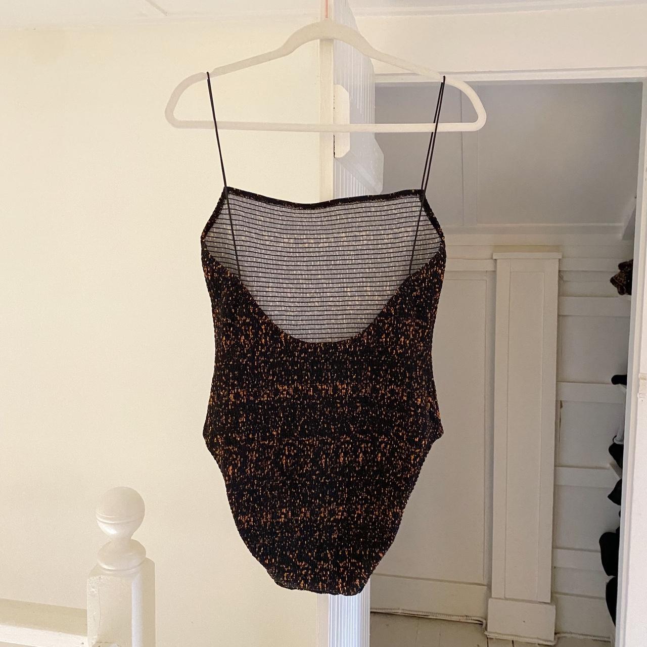 Toteme One Piece Smocked Swimsuit in Tortoise Size XL