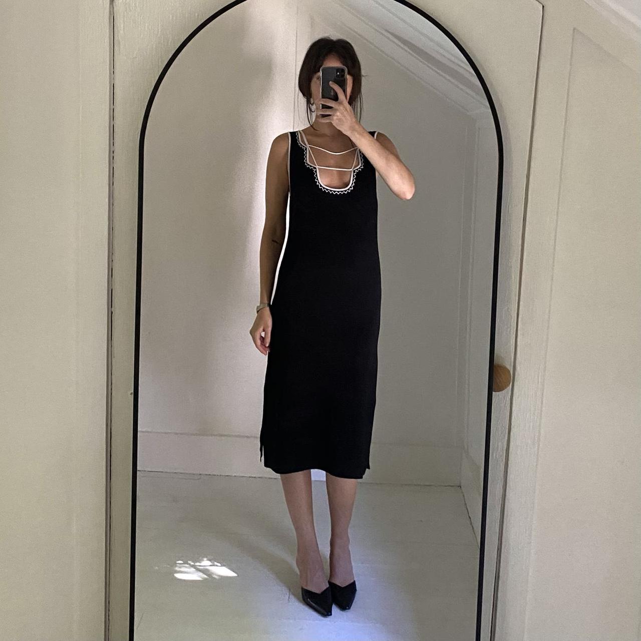 Vertigo Paris Strappy Embroidered Midi Dress Size M