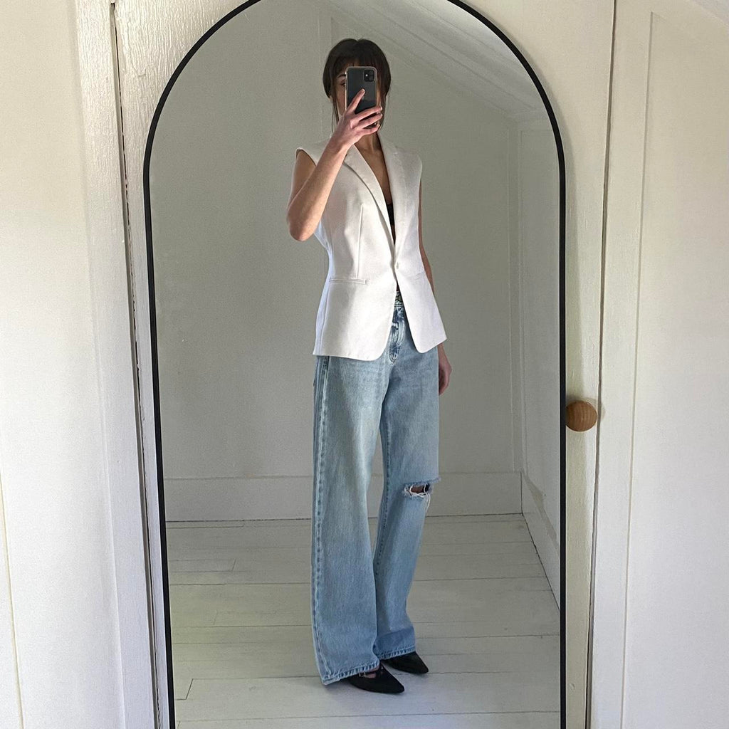 Icon Denim Bea Wide Leg Ripped Jeans Size 23