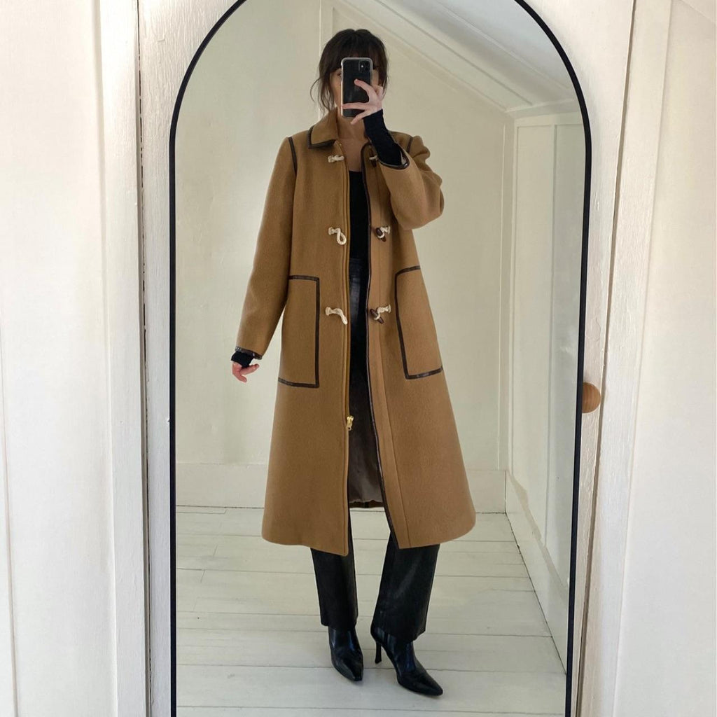 J. Crew Collection Toggle Coat Soft Brown Italian Fall Blanket Wool Size 4