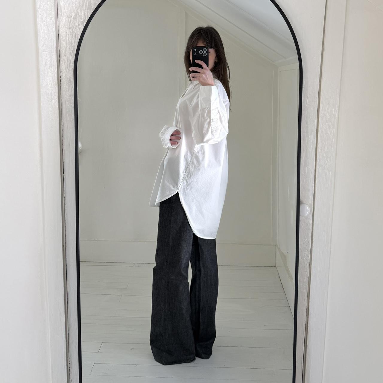 H&M Cotton Poplin Oversized Button Down Shirt Size M