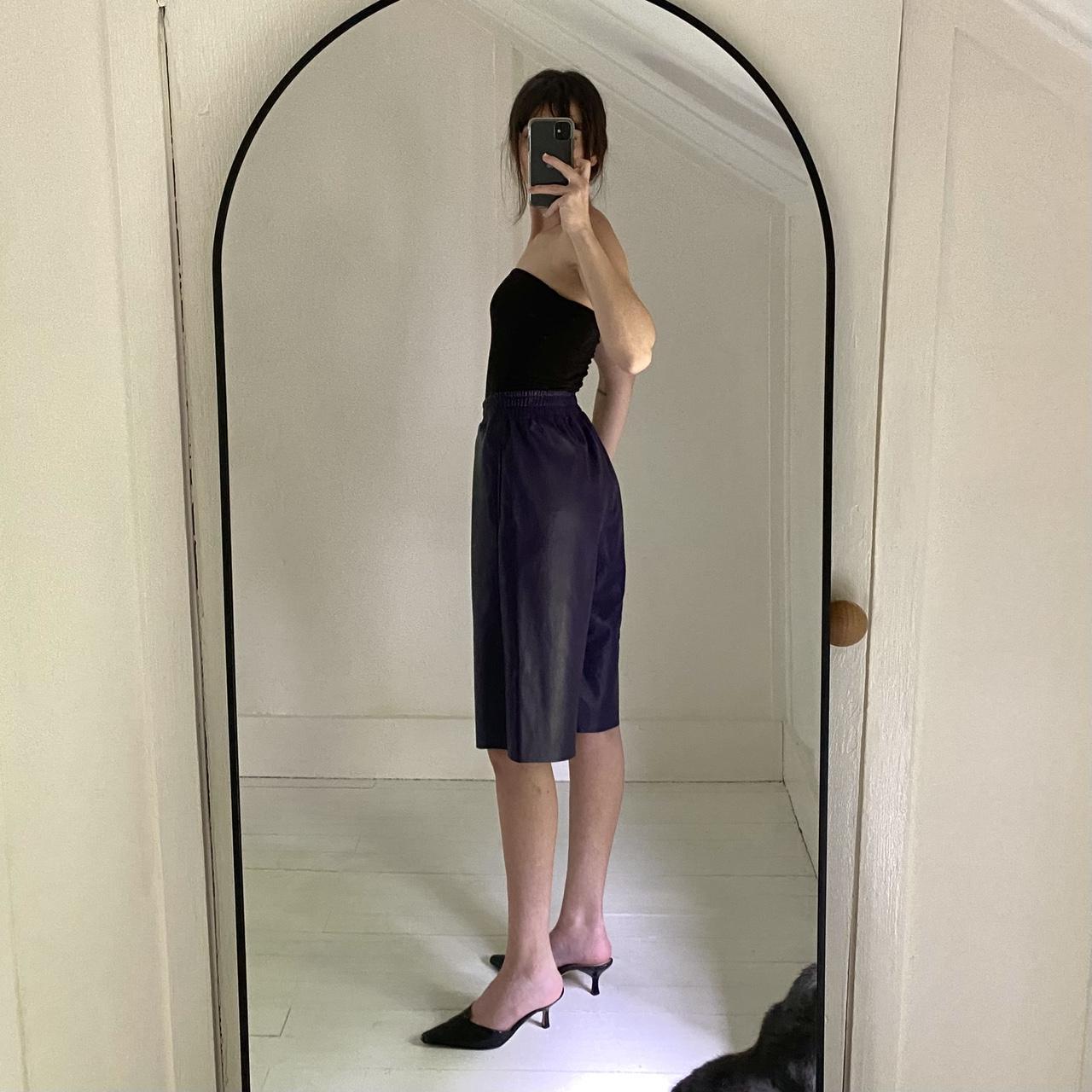 Angela Mele Milano Vegan Leather Bermuda Shorts NWT Size M