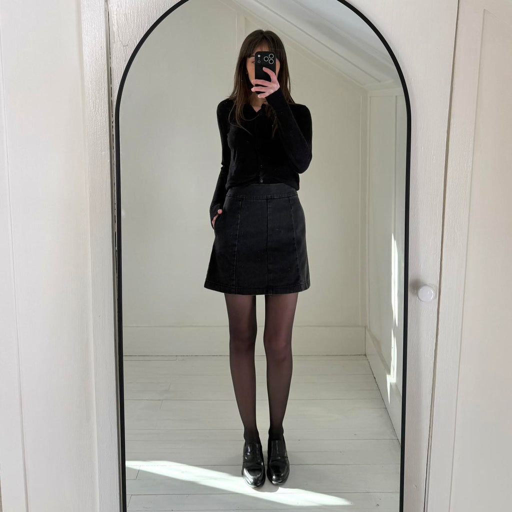 Topshop Moto Denim Mini Skirt Size UK 8