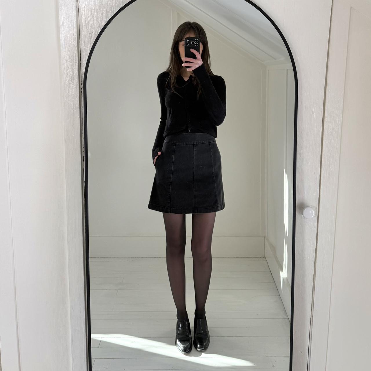 Topshop Moto Denim Mini Skirt Size UK 8