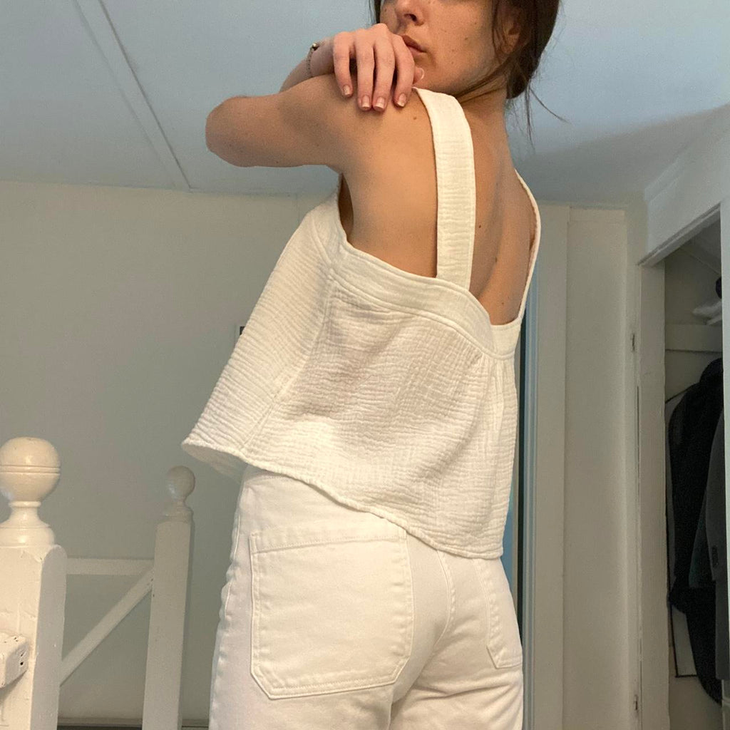 Rails Enya Square Neck Top in White NWT Size M