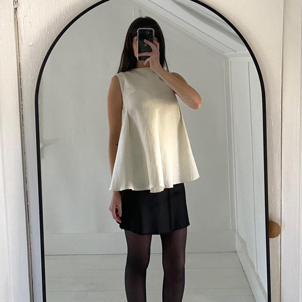 Ellery Venus Shell Peplum Top Ivory Size 2