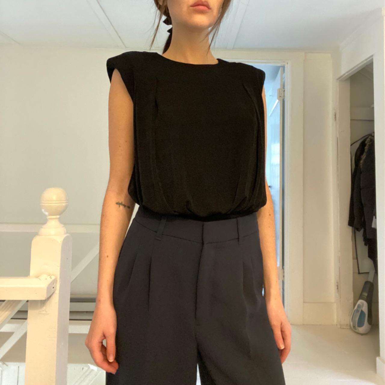 Misha Collection Evanna Blouson Bodysuit in Black Size 4