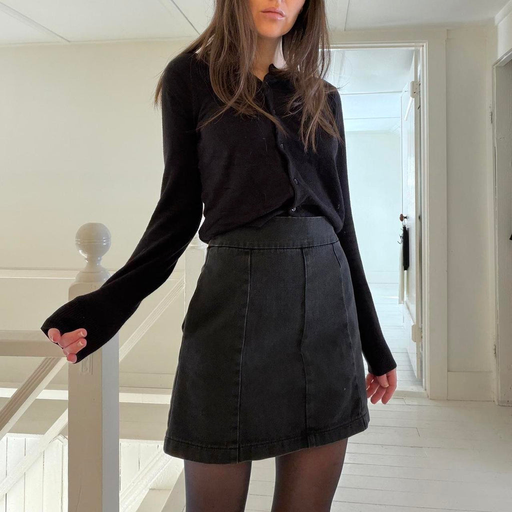 Topshop Moto Denim Mini Skirt Size UK 8