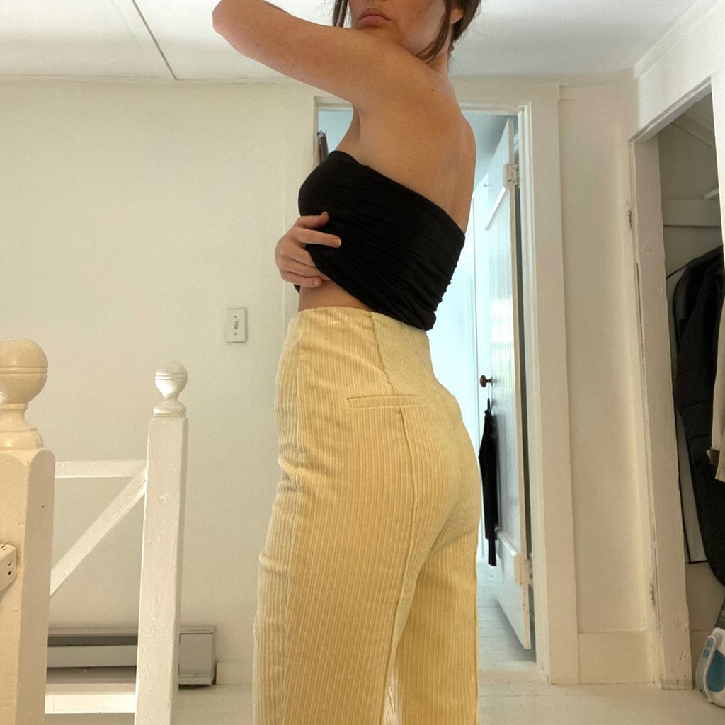 Remain Birger Christensen Floral Corduroy Pants in Wood Ash Size 4