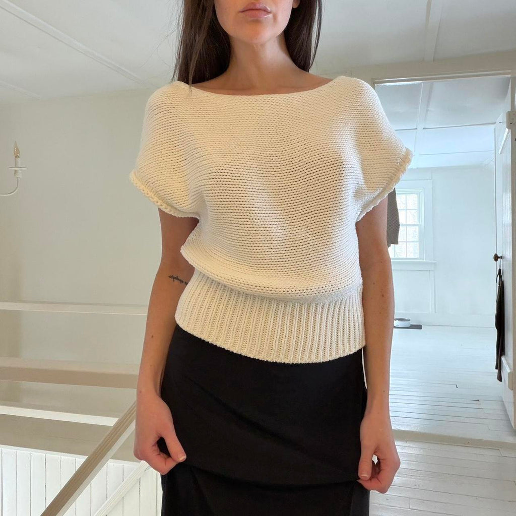 Moth / Anthropologie Cropped Riverwalk Pullover Sweater Size S