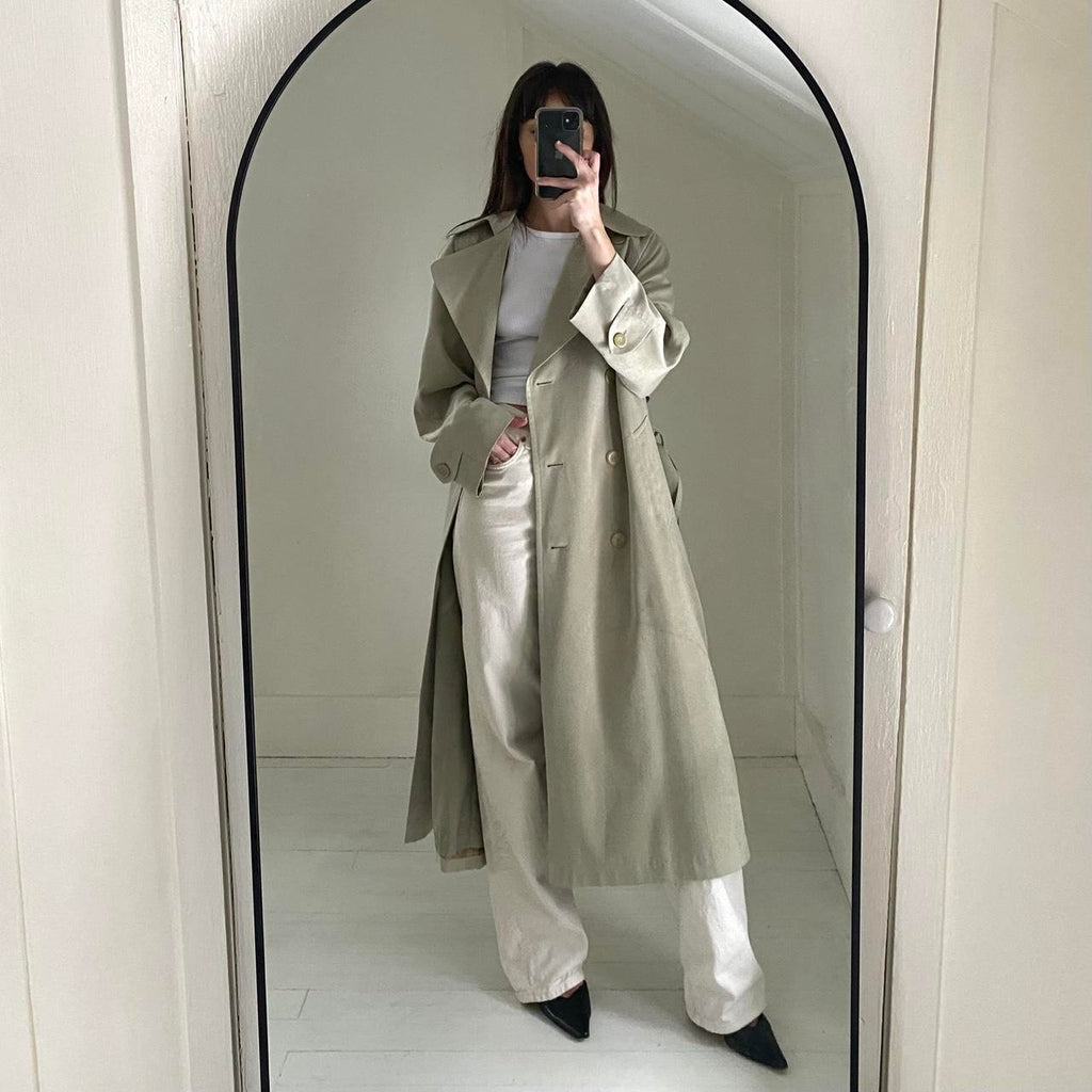London Fog Vintage 90s Double Breasted Trench Coat Size 4P