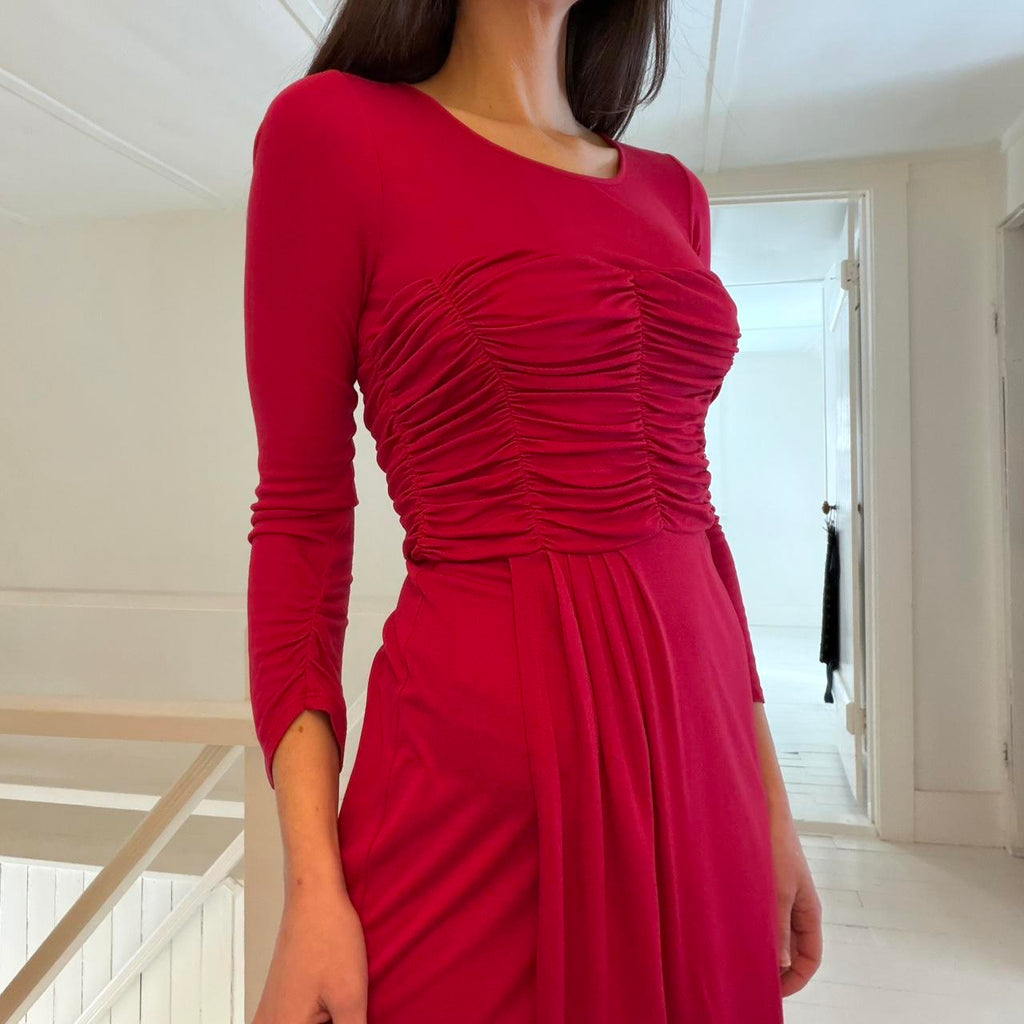 BCBGMaxAzria Ruched Bustier Mini Wrap Dress Size XXS
