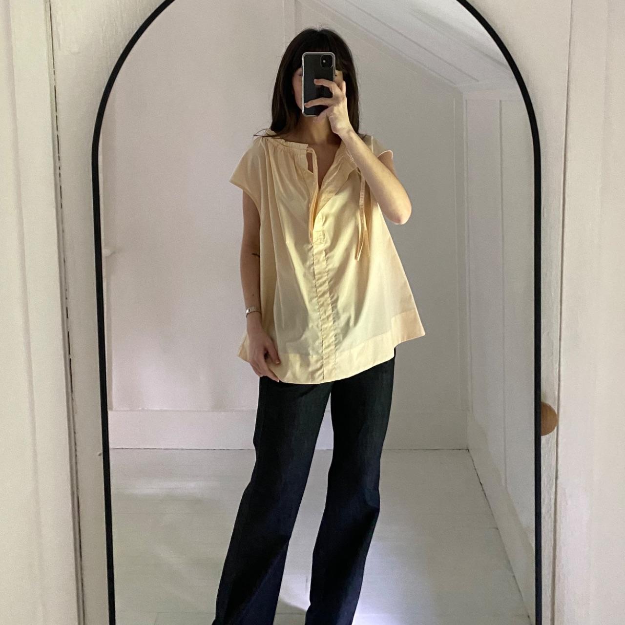 Soeur Tanger Poplin Shirt in Creme Size FR 38