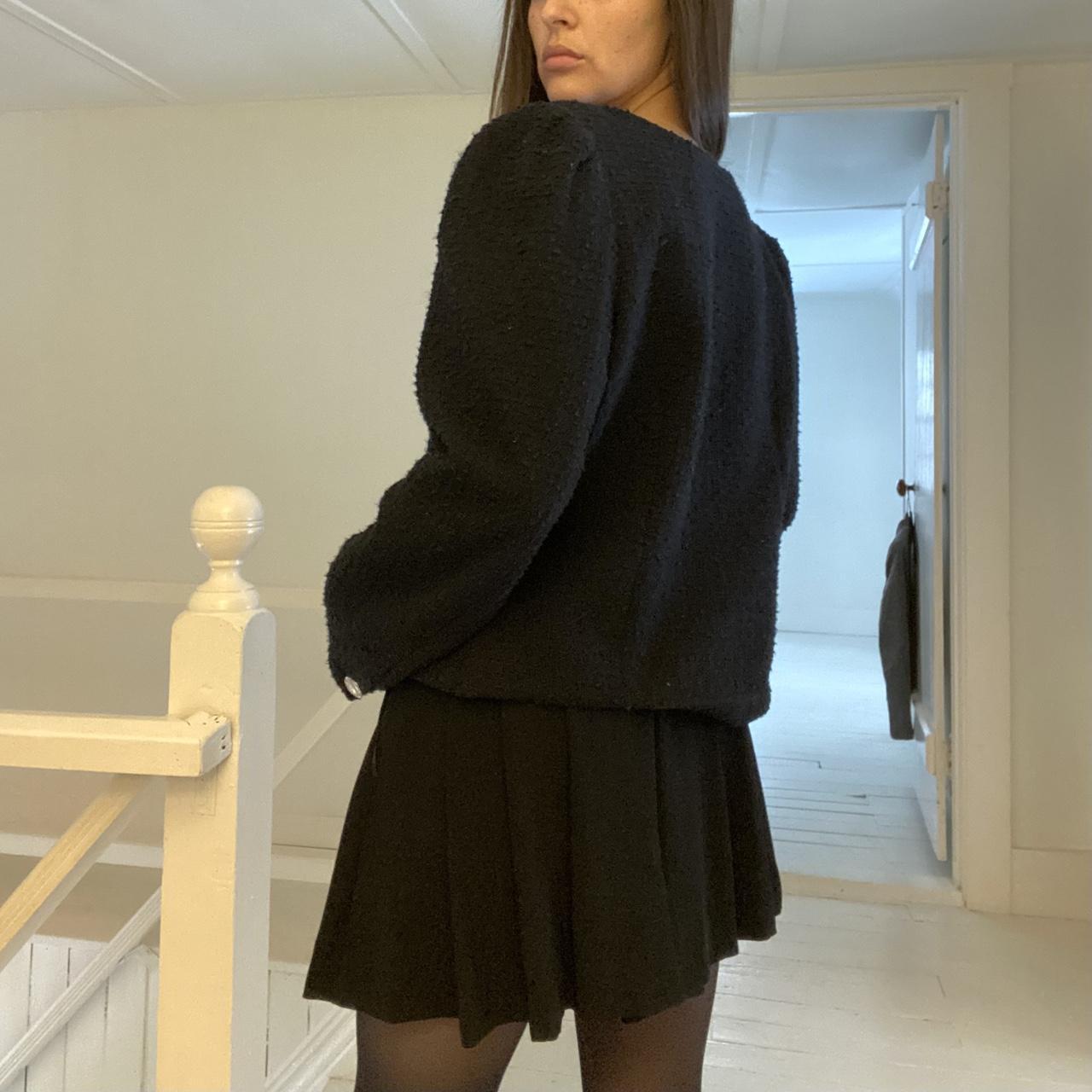 Something Navy Tweed Crop Blazer Size L