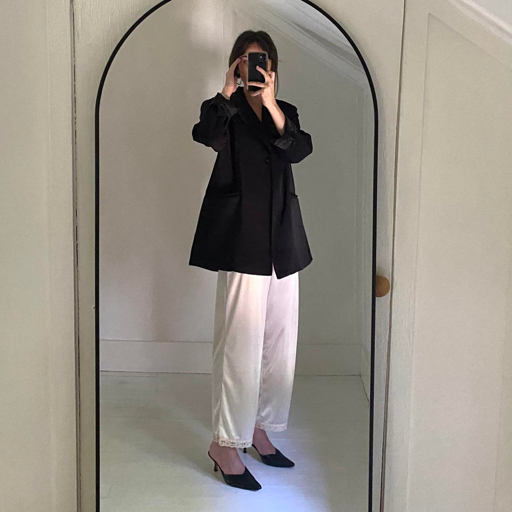 Vanity Fair Vintage 60s Satin Lace Trim Slip Pants Size 7