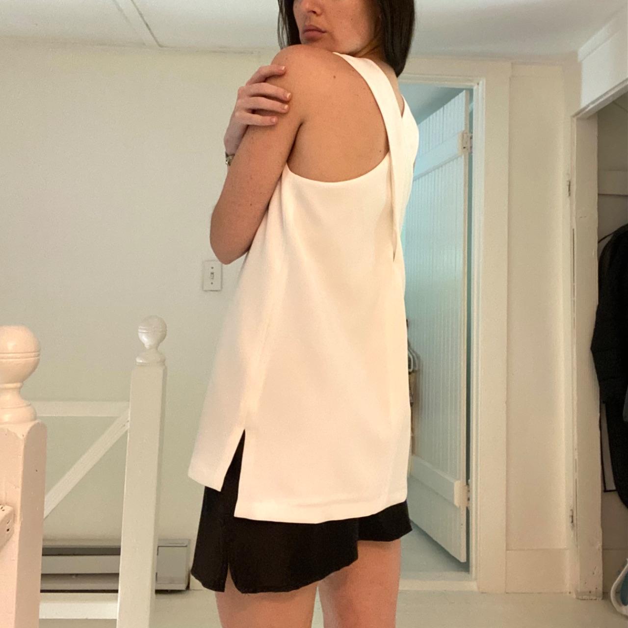 Theory Parieom Admiral Crepe Tunic Tank Top Size P