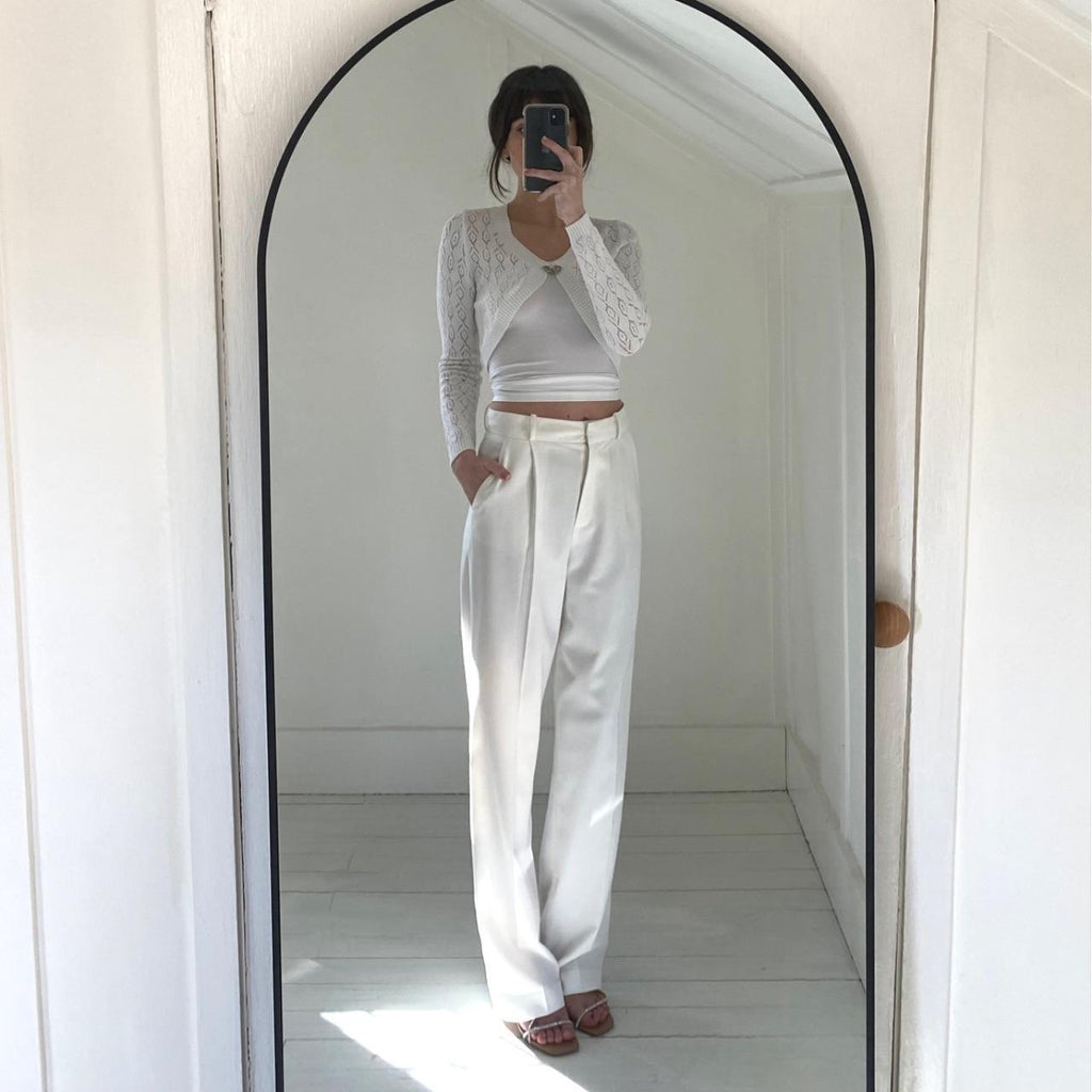 Roberto Cavalli Vintage Y2K Pointelle Knit Cropped Cardigan Shrug Size XS