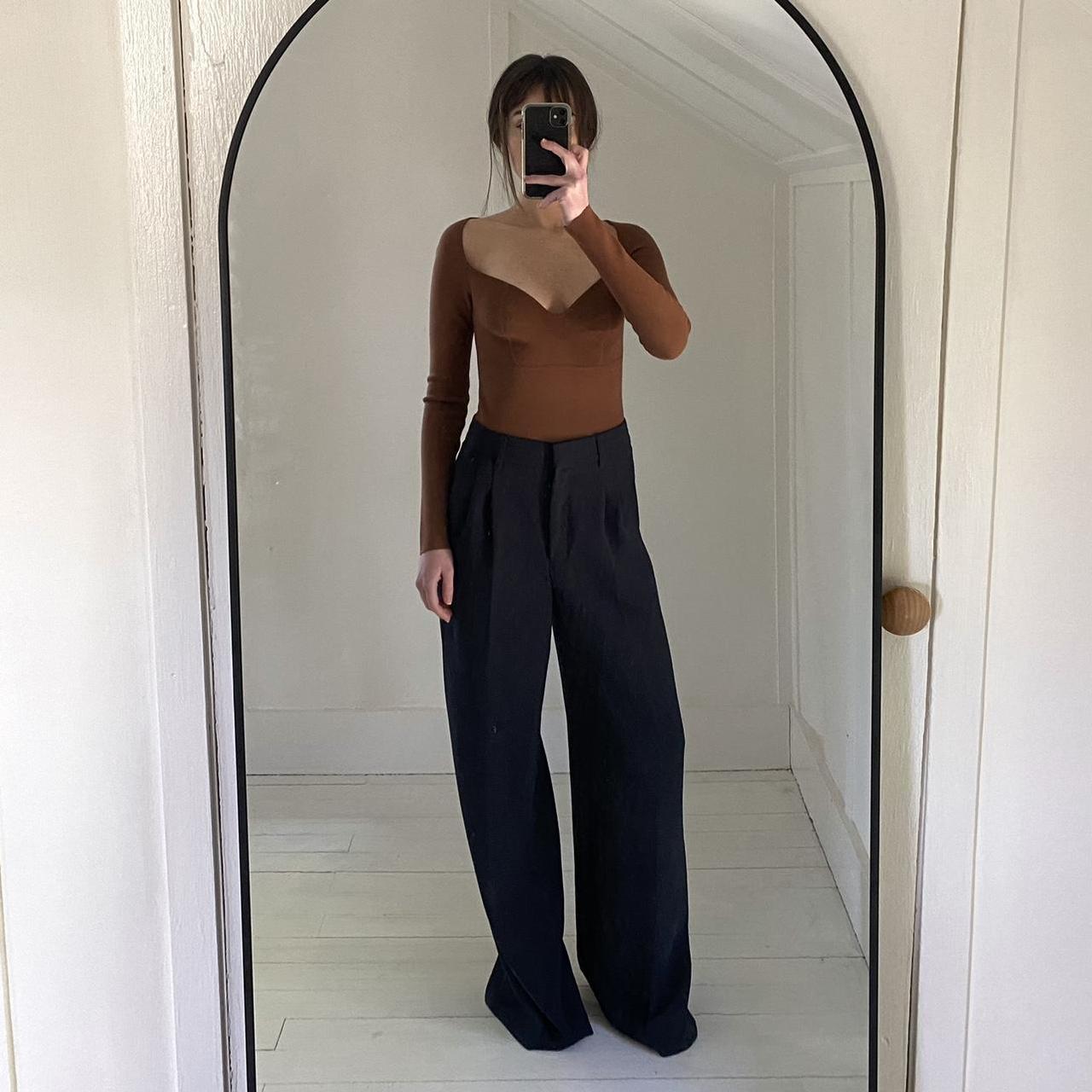 Zeynep Arcay Princess Knit Bodysuit in Brown Size 2