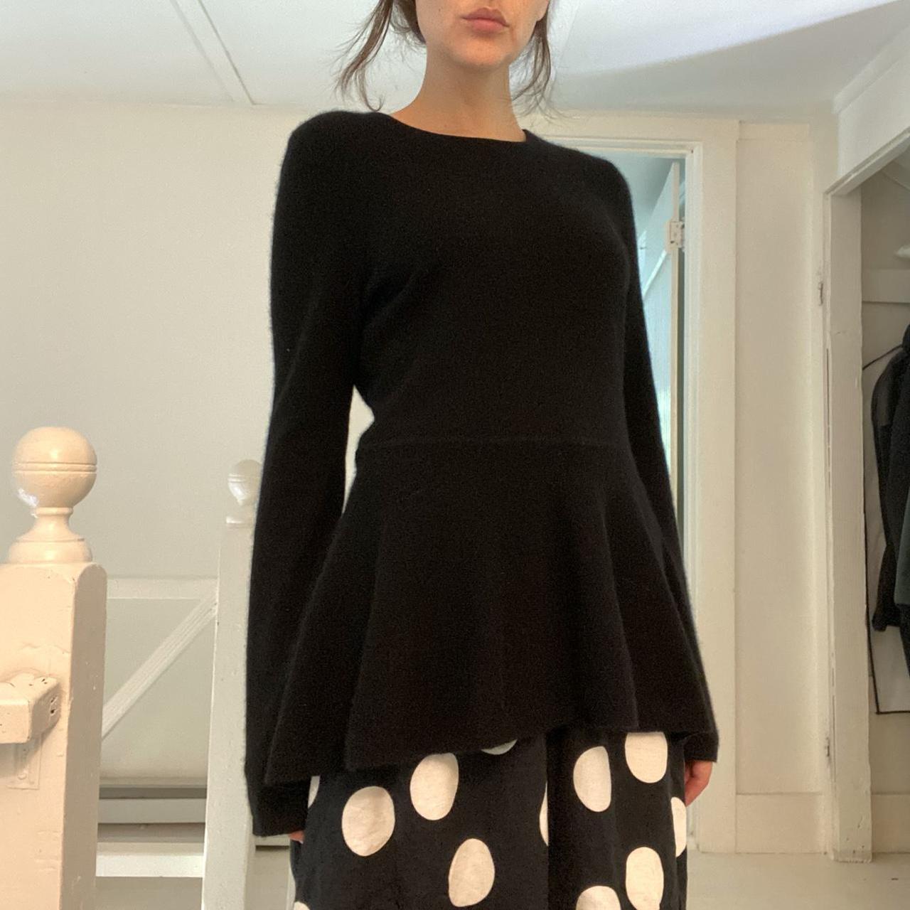 Saks Fifth Avenue Cashmere Peplum Tunic Sweater Size M