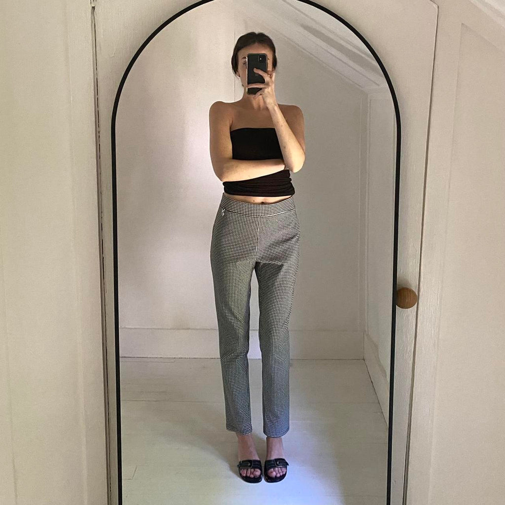 Tommy Hilfiger Gingham Cropped Pant Size M