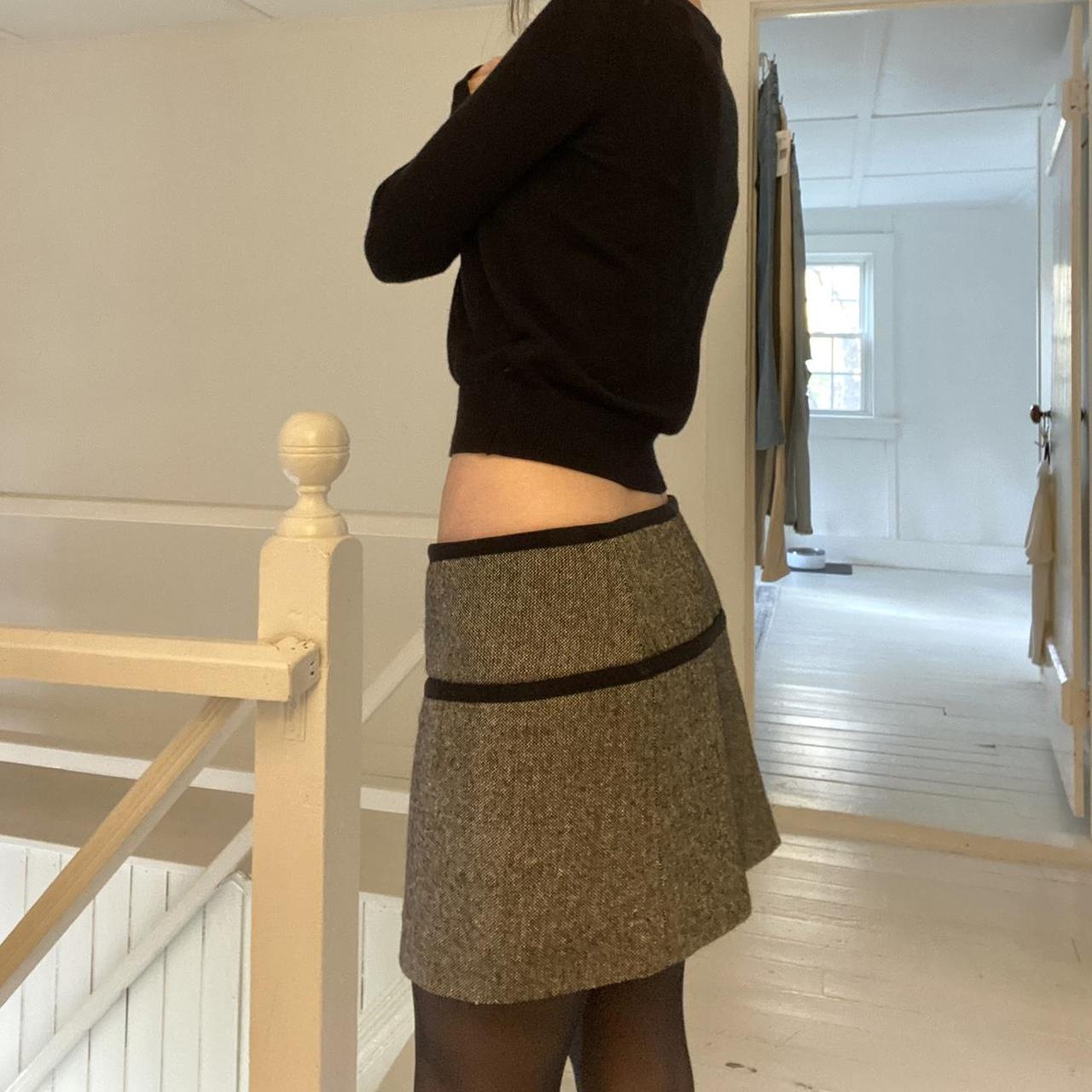 DKNY Jeans Vintage Y2K Tweed Low Rise Mini Skirt Size 9