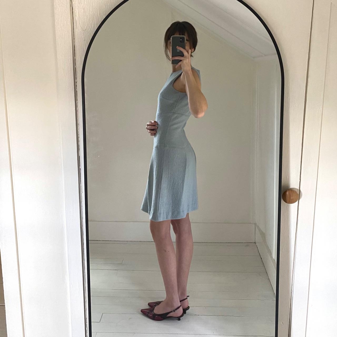 Ann Taylor Vintage Y2K Wool Drop Waist Mini Dress Size 0P