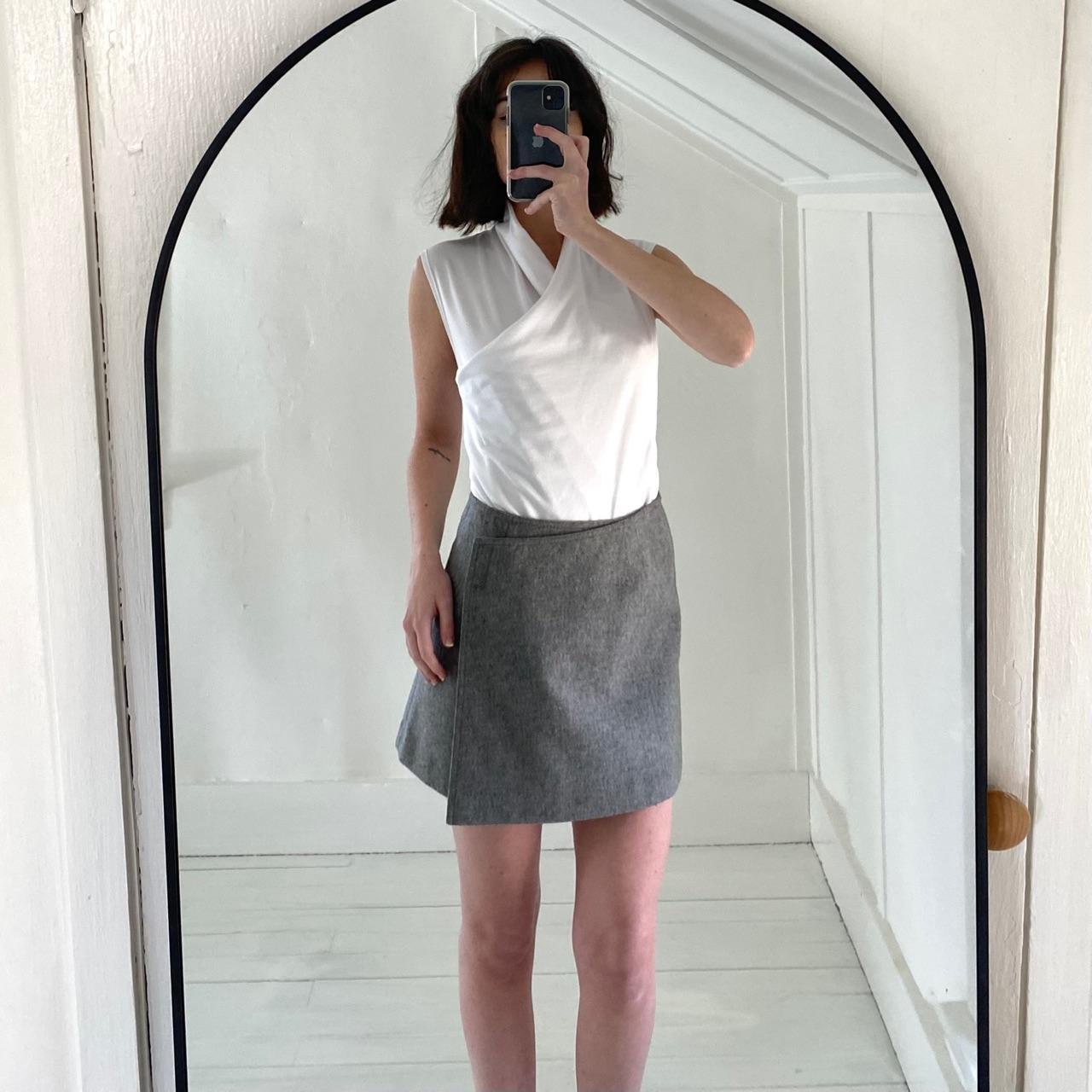 Linda Allard Ellen Tracy Vintage Y2K Funnel Neck Wrap Top Size S