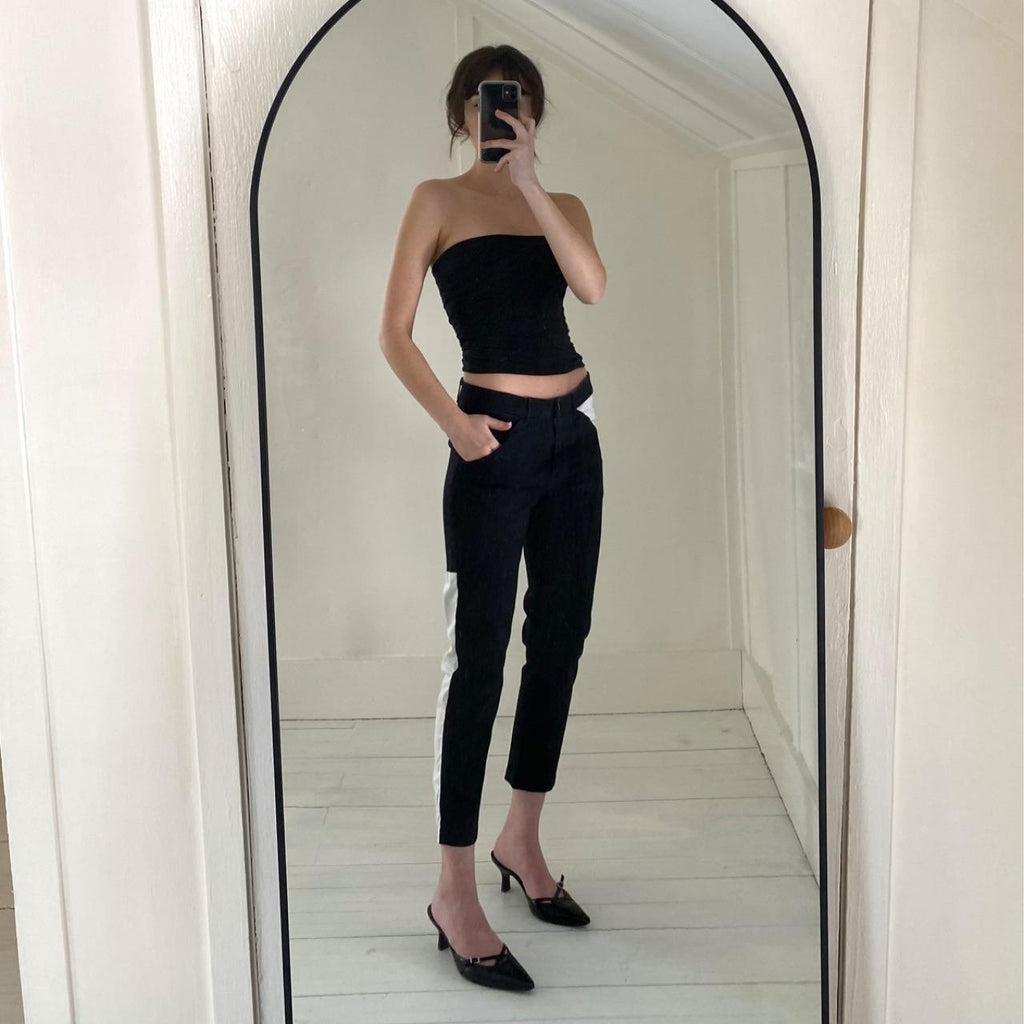 Suboo Salesman Cropped Cigarette Leg Trousers Size 4