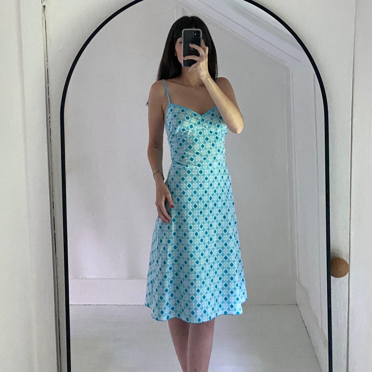 Zinc Vintage 90s Mod Printed A-Line Midi Dress Size 11
