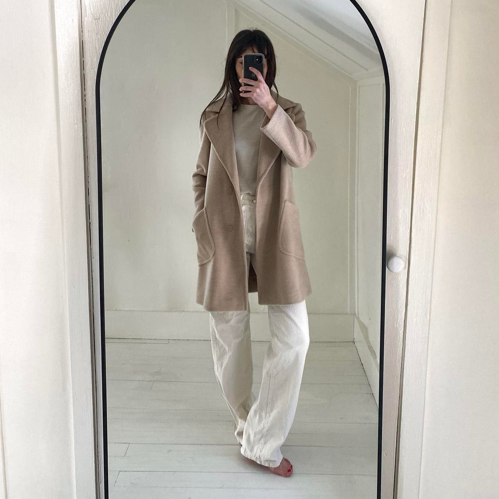 Elegant Prosper Sheep Fur Fleece Wrap Coat Size 3