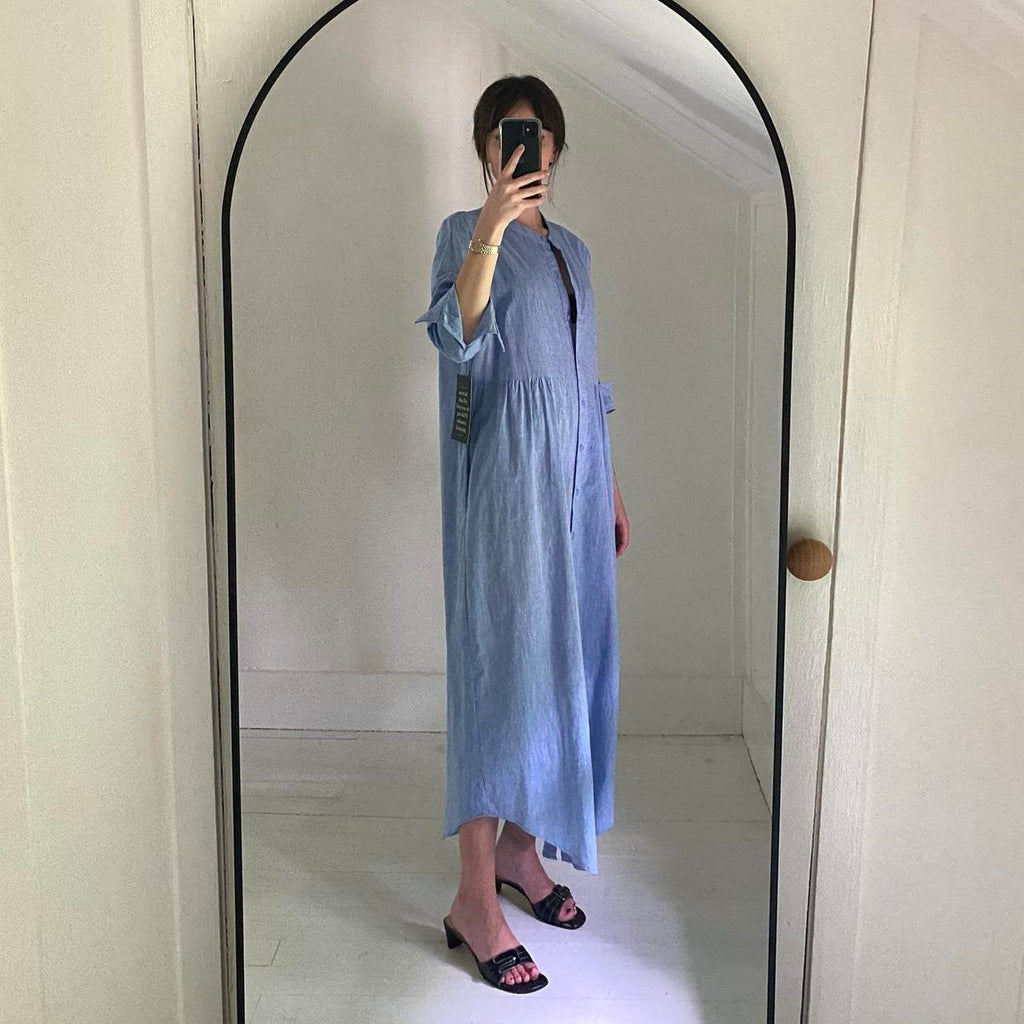 Tuckernuck Lydell Chambray Maxi Shirt Dress NWT Size M