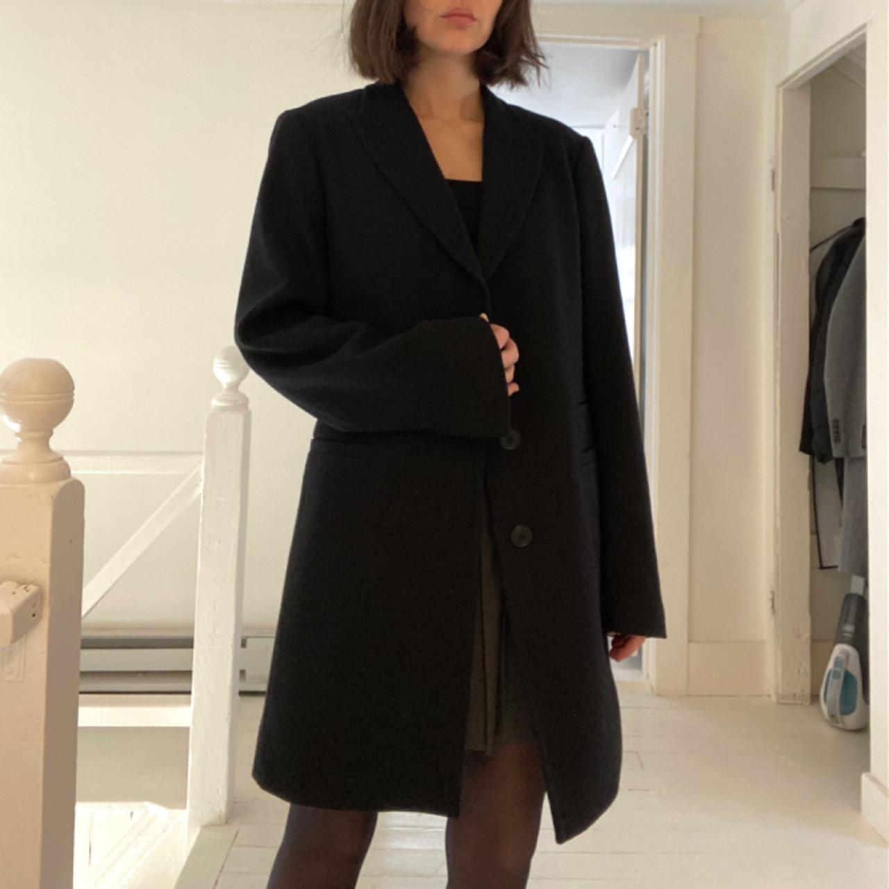 +J Jil Sander X Uniqlo Single Breasted Wool Coat Size S