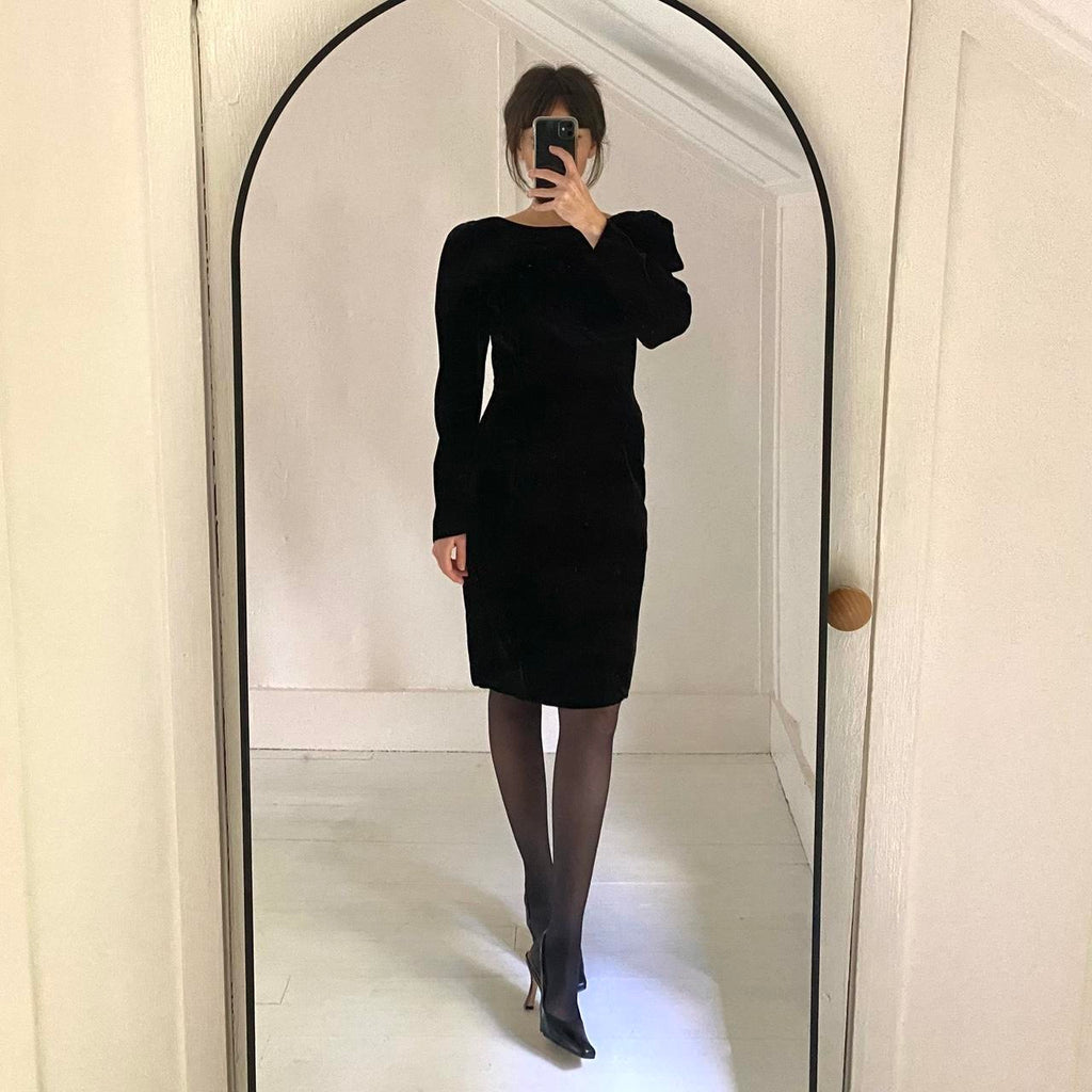 Moda Int’l Vintage 80s Velvet Backless Dress Size 4