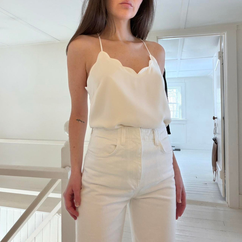 J. Crew Scalloped Cami Top Size 0