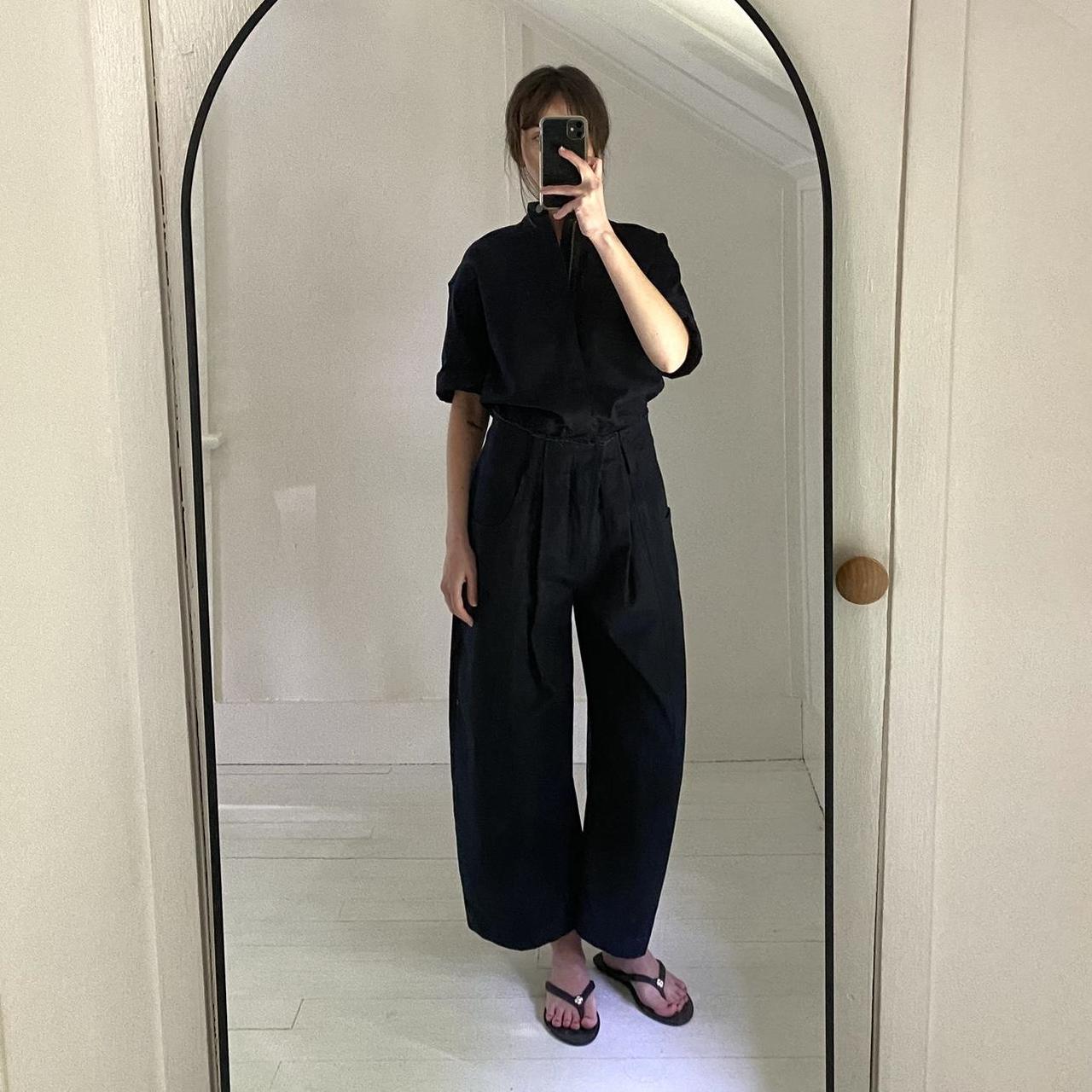 Rivet Utility New Yorker Canvas Mandarin Collar Jumpsuit in Navy NWT Size M