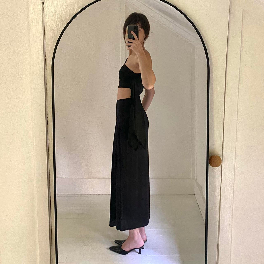 Lovers and Friends Cordelia Rosette One Shoulder Top Black & White Size XS