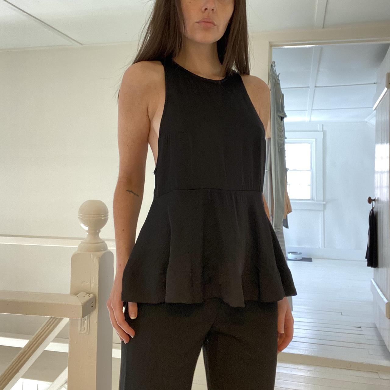 Silence + Noise / Urban Outfitters Satin Peplum Camisole Top Size M
