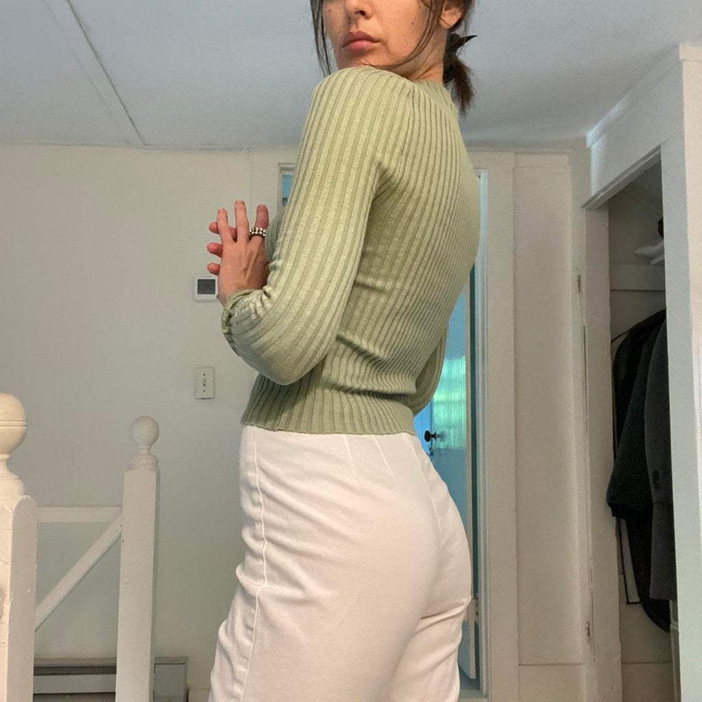 Giu Giu Nonna Pearl Cardigan in Clay Size M