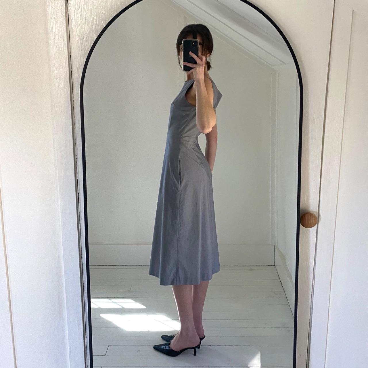 Express World Brand Vintage 90s High Boat Neck Midi Dress Size 1/2