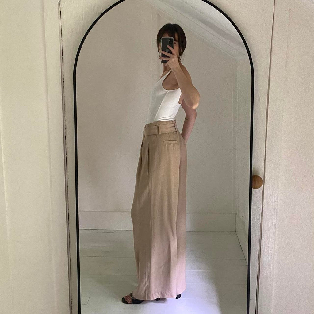 Blossom Wide Leg Belted Trousers Size 2