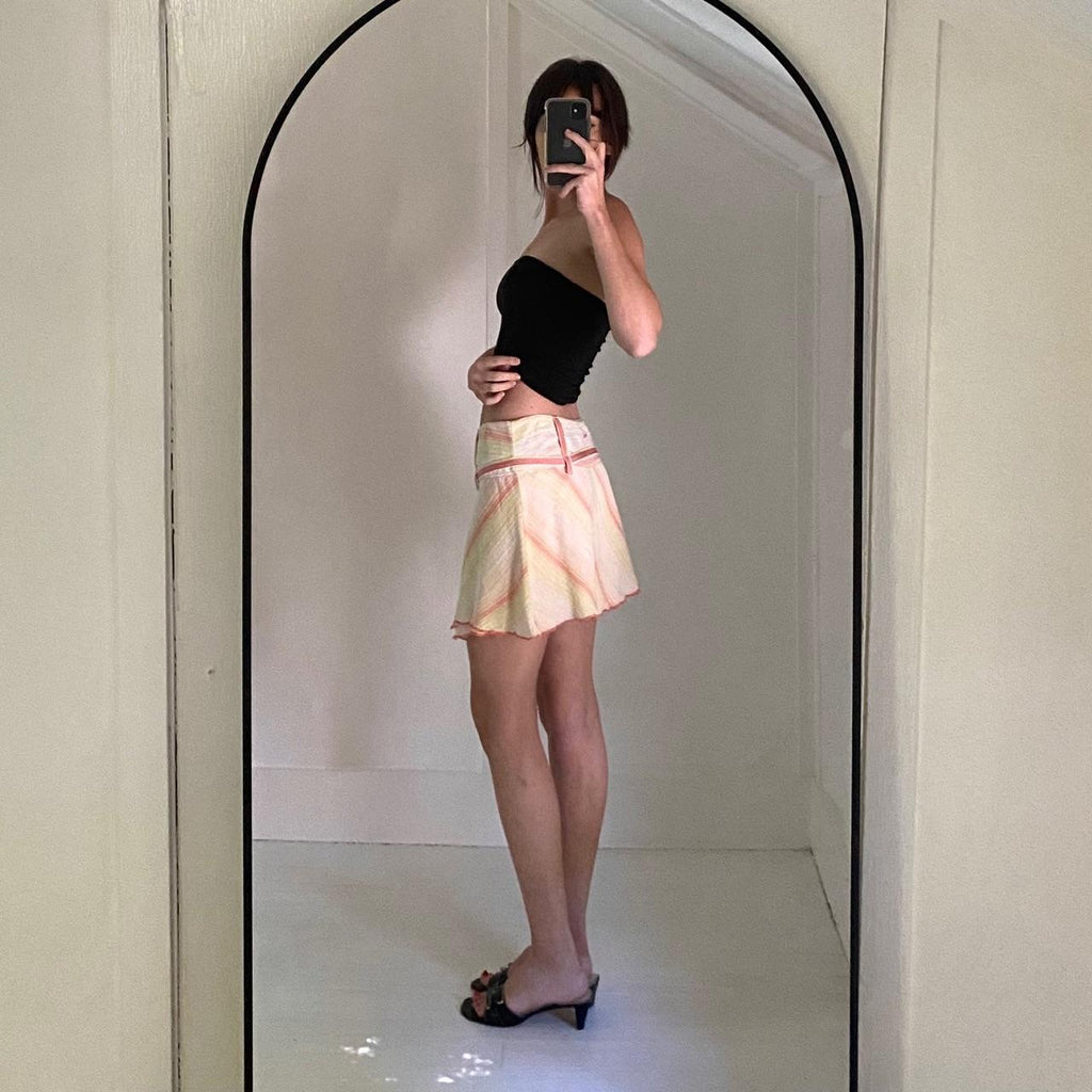 RipCurl Vintage Y2K Sunseeker Mini Skirt in Peach NWT Size 7