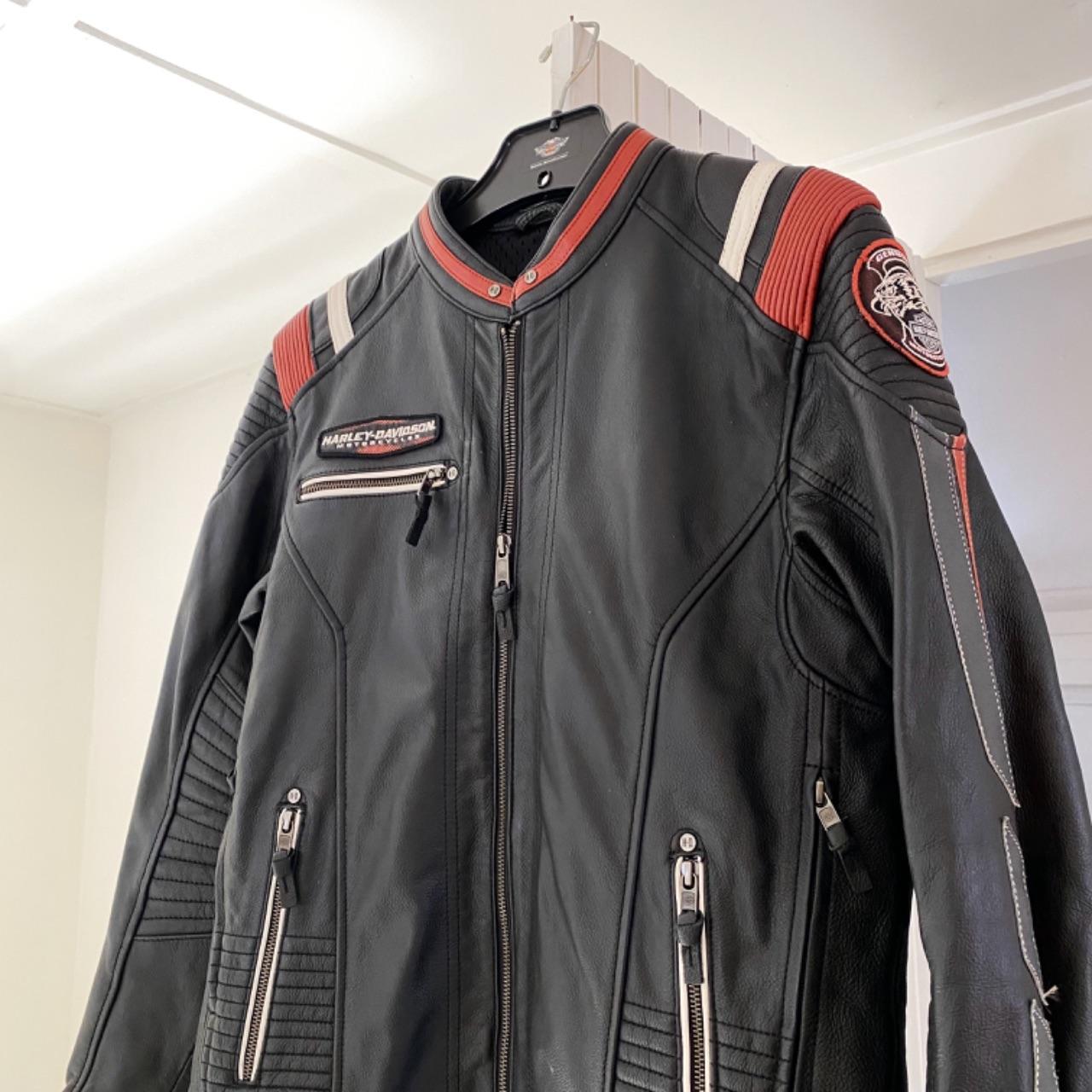 Harley Davidson Boxford Leather Motorcycle Jacket Size M