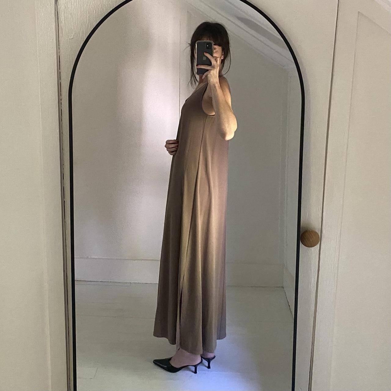 Lafayette 148 Matte Jersey Scoop Neck Maxi Dress Size S