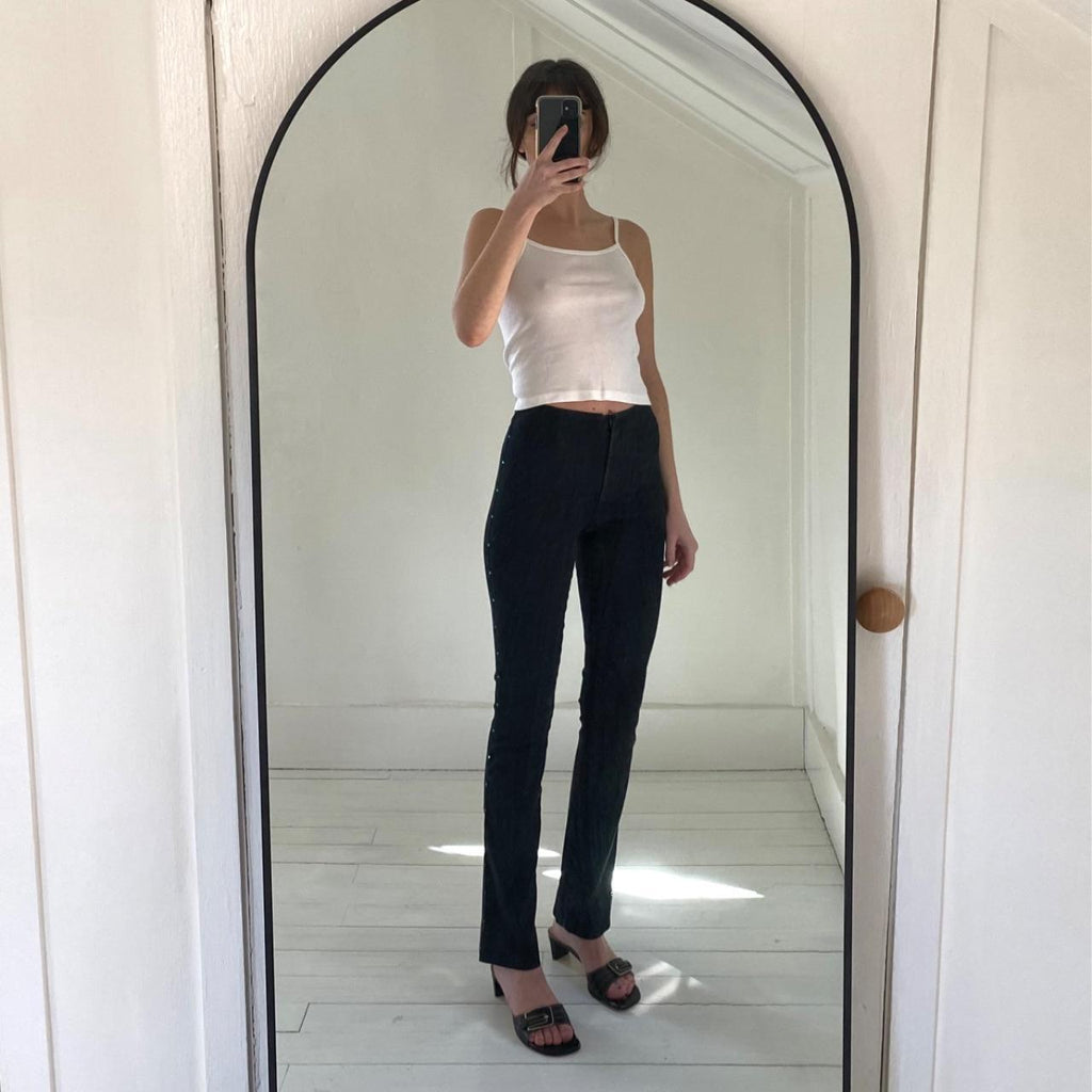 Content Vintage 90s Rhinestone Boot Cut Pants Size 0