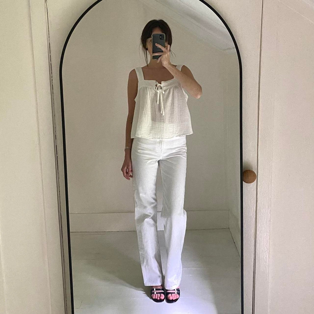 Rails Enya Square Neck Top in White NWT Size M