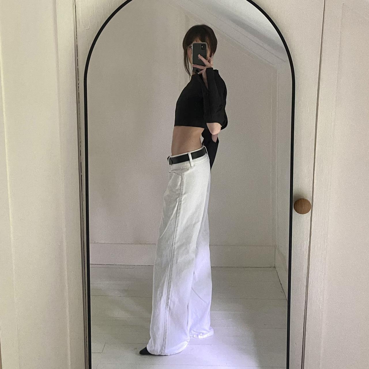 Tibi Sculpted Cotton Cropped Long Sleeve Top in Black NWT Size 6